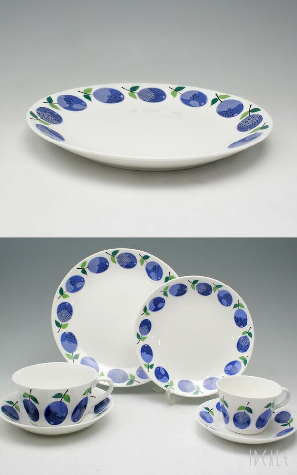 グスタフスベリ（Gustavsberg） プルーヌス/Prunus プレート 22cm 復刻版