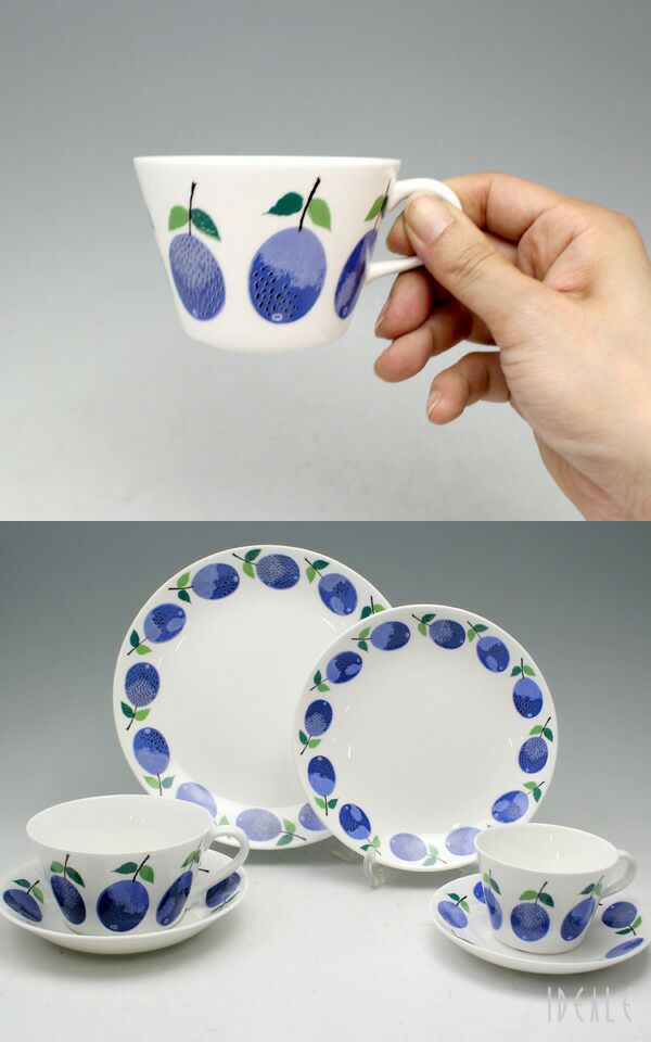 グスタフスベリ（Gustavsberg） プルーヌス/Prunus コーヒーカップ＆ソーサー 復刻版