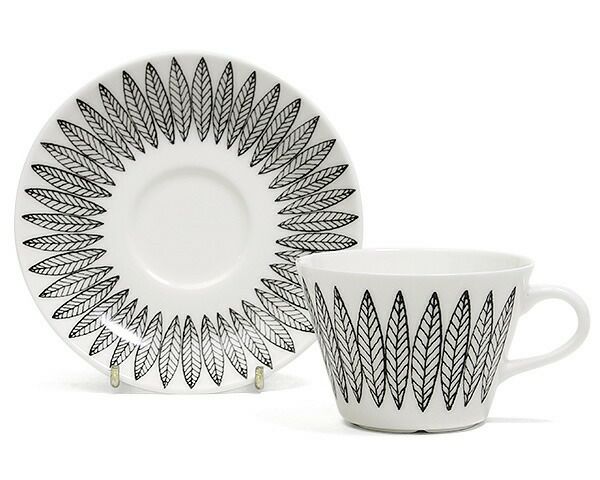 グスタフスベリ（Gustavsberg） サリックス/Salix コーヒーカップ＆ソーサー ブラック 復刻版