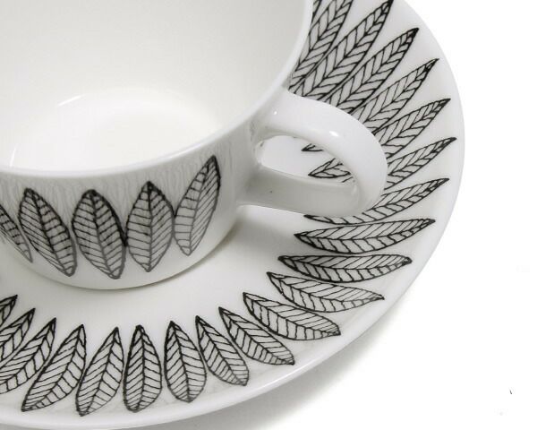 グスタフスベリ（Gustavsberg） サリックス/Salix コーヒーカップ＆ソーサー ブラック 復刻版
