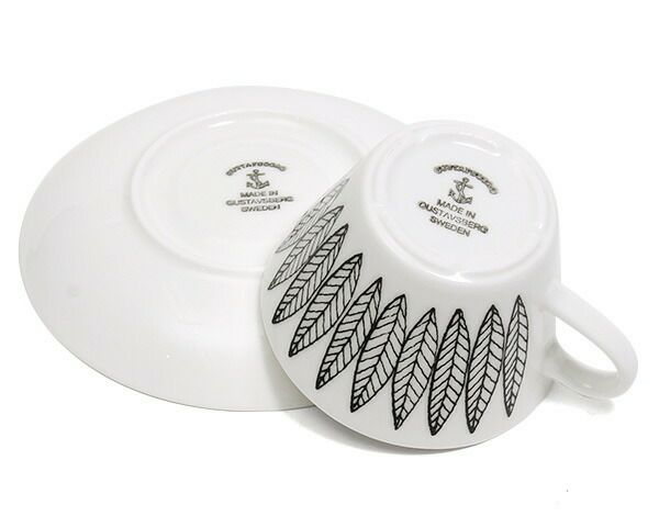 グスタフスベリ（Gustavsberg） サリックス/Salix コーヒーカップ＆ソーサー ブラック 復刻版