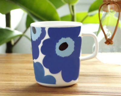 マリメッコ（marimekko） ウニッコ/UNIKKO マグカップ 250ml ブルー