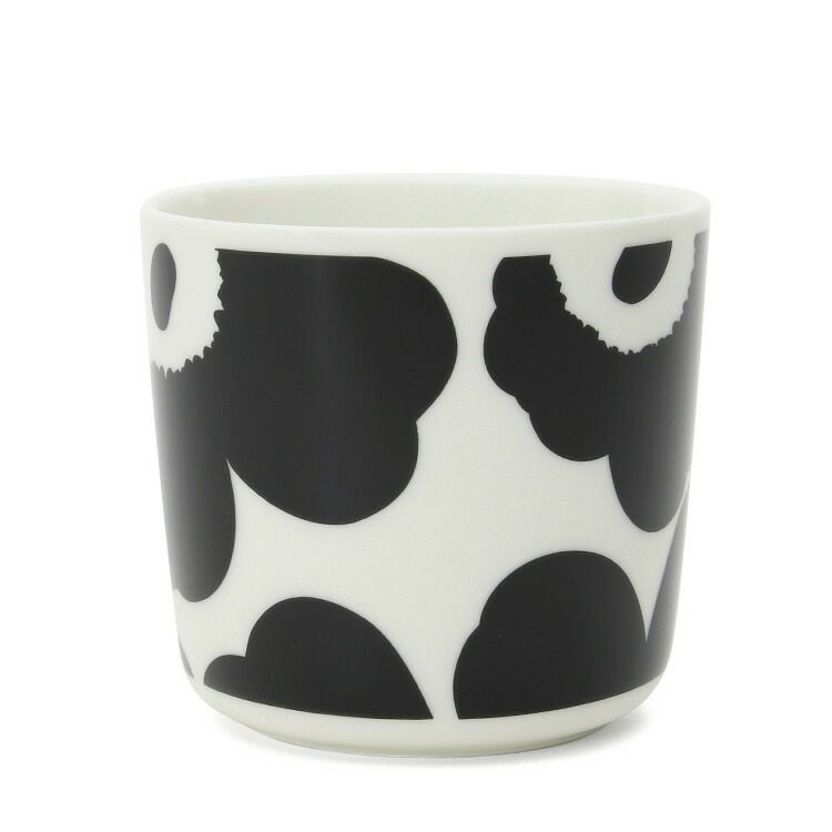 マリメッコ（marimekko） ウニッコ/UNIKKO ラテマグ 200ml ホワイト/ブラック 2個入り(ペア)