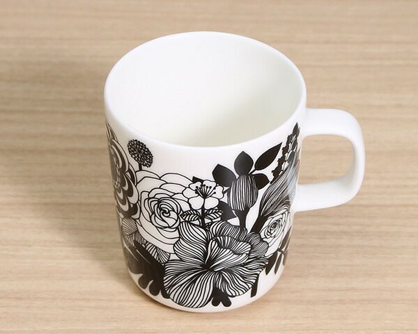 マリメッコ（marimekko） シイルトラプータルハ/SIIRTOLAPUUTARHA マグカップ 250ml ホワイト/ブラック
