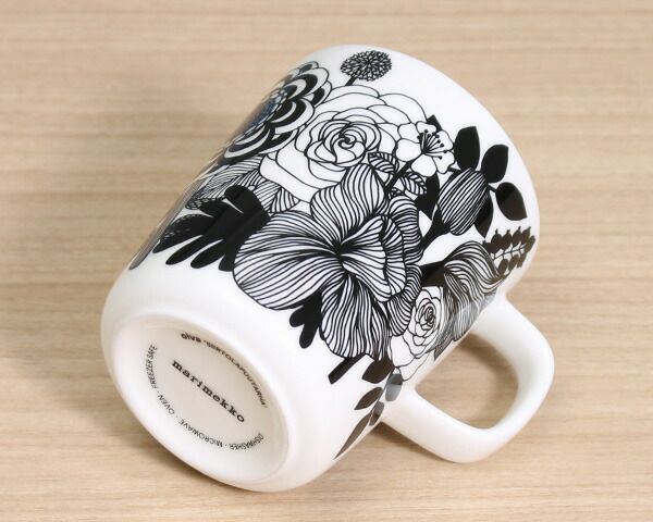 マリメッコ（marimekko） シイルトラプータルハ/SIIRTOLAPUUTARHA マグカップ 250ml ホワイト/ブラック