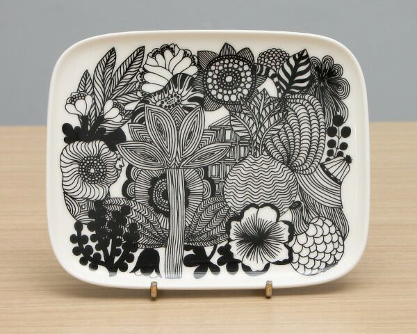 マリメッコ（marimekko） シイルトラプータルハ/SIIRTOLAPUUTARHA プレート15×12cm
