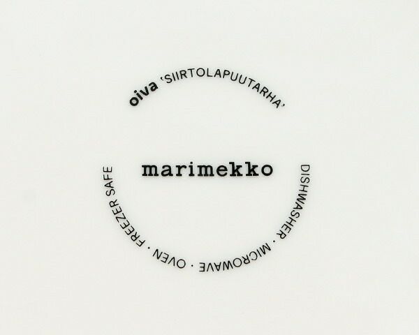 マリメッコ（marimekko） シイルトラプータルハ/SIIRTOLAPUUTARHA プレート15×12cm