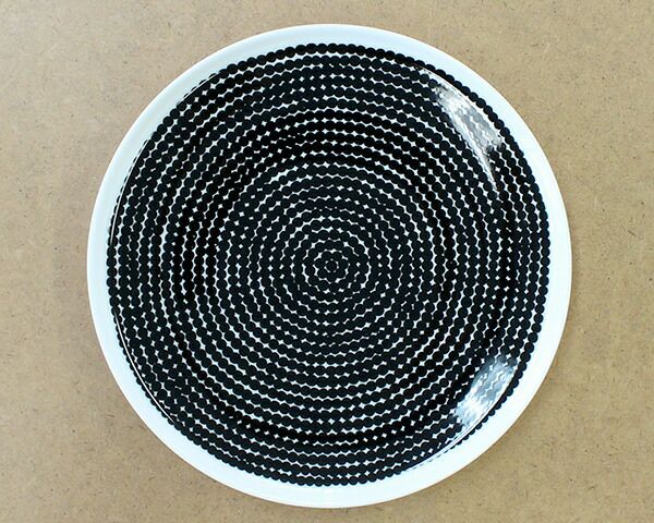 マリメッコ（marimekko） ラシィマット/RASYMATTO プレート 25cm ホワイト/ブラック