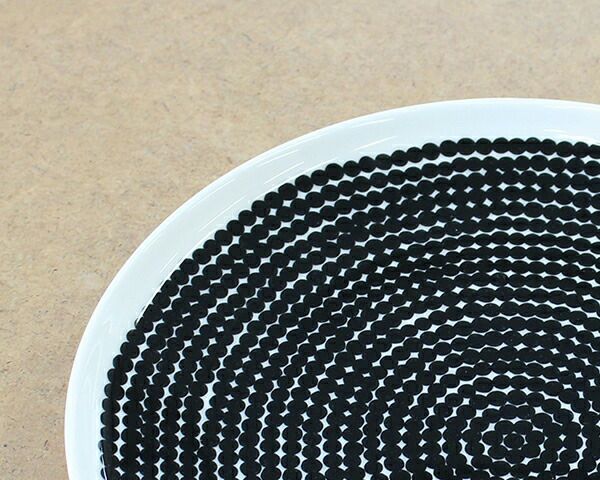 マリメッコ（marimekko） ラシィマット/RASYMATTO プレート 25cm ホワイト/ブラック