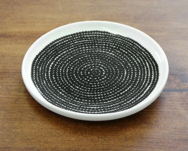 マリメッコ（marimekko） ラシィマット/RASYMATTO プレート 13.5cm ホワイト/ブラック