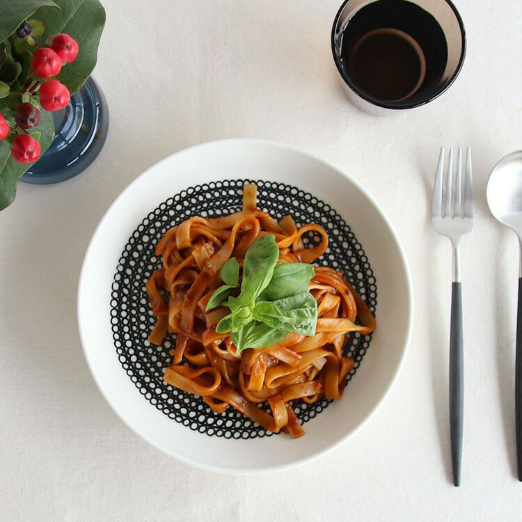 マリメッコ（marimekko） ラシィマット/RASYMATTO プレート 20.5cm ホワイト/ブラック