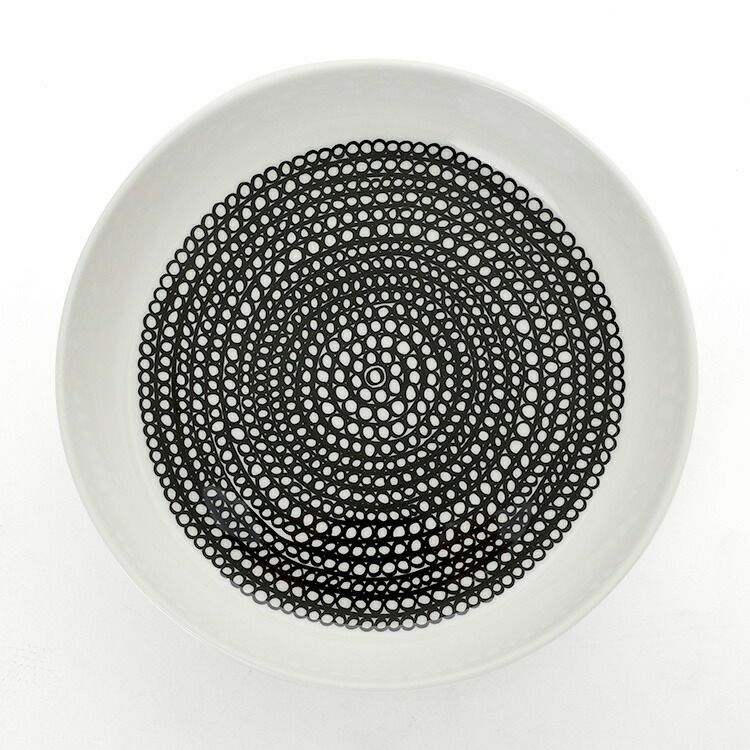 マリメッコ（marimekko） ラシィマット/RASYMATTO プレート 20.5cm ホワイト/ブラック