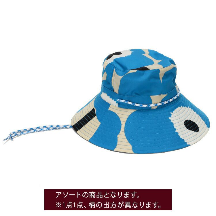 マリメッコ（marimekko） ウニッコ/UNIKKO 帽子（バケットハット） Mサイズ ブルー/ホワイト