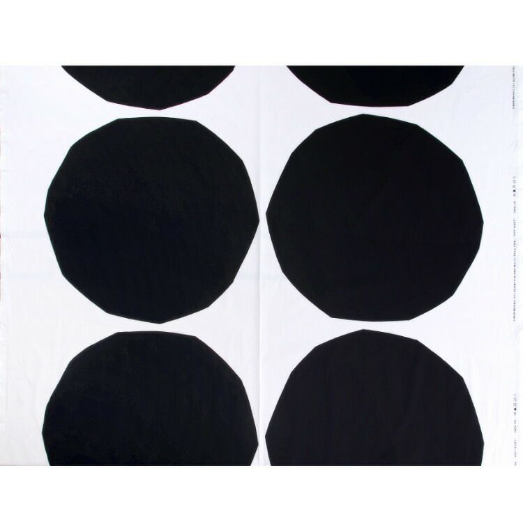 マリメッコ（marimekko） キヴェット/KIVET コットンファブリック(生地) ホワイト/ブラック (30cm以上から10cm単位で切り売り)