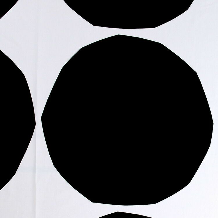 マリメッコ（marimekko） キヴェット/KIVET コットンファブリック(生地) ホワイト/ブラック (30cm以上から10cm単位で切り売り)