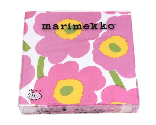 マリメッコ（marimekko） ウニッコ/UNIKKO ペーパーナプキン ライトピンク