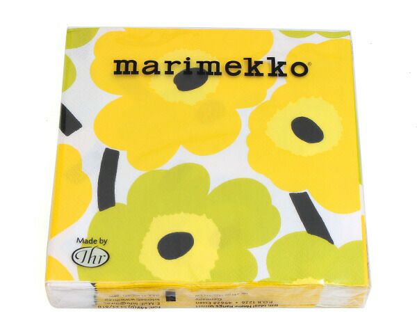 マリメッコ（marimekko） ウニッコ/UNIKKO ペーパーナプキン イエロー