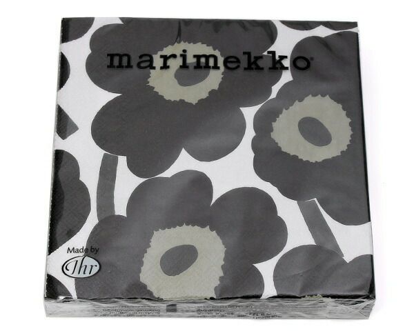 マリメッコ（marimekko） ウニッコ/UNIKKO ペーパーナプキン ホワイト/ブラック