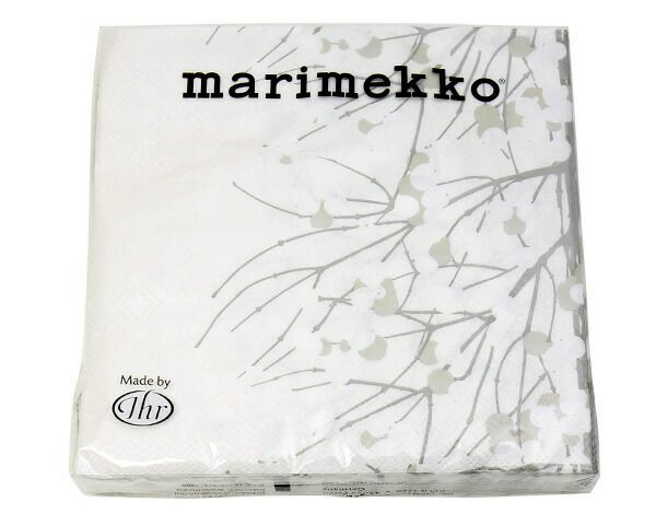 マリメッコ（marimekko） ルミマルヤ/LUMIMARJA ペーパーナプキン グレー(グレイ)