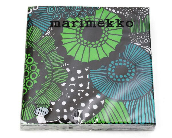 マリメッコ（marimekko） シイルトラプータルハ/SIIRTOLAPUUTARHA ペーパーナプキン グリーン