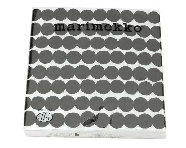 マリメッコ（marimekko） ラシィマット/RASYMATTO ペーパーナプキン ブラック