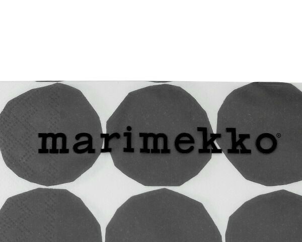 マリメッコ（marimekko） キヴェット/KIVET ペーパーナプキン ブラック/ホワイト