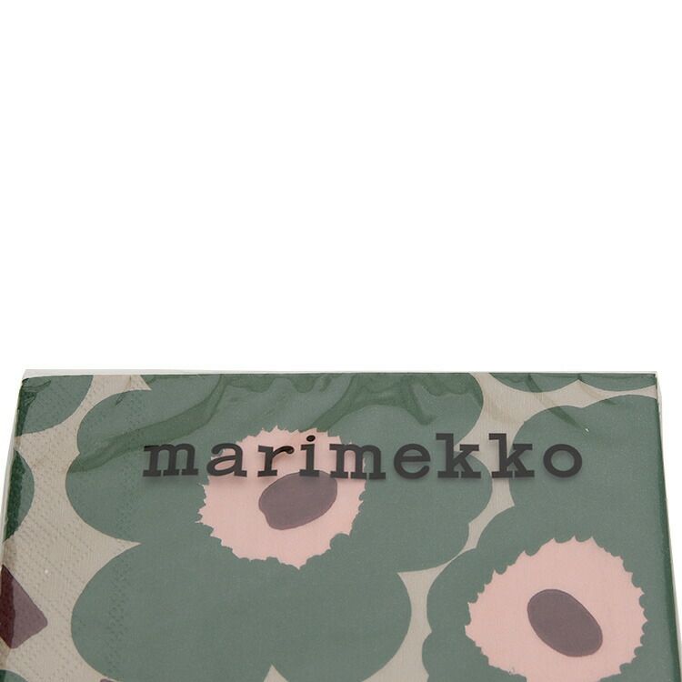 マリメッコ（marimekko） ウニッコ/UNIKKO ペーパーナプキン グリーンローズ