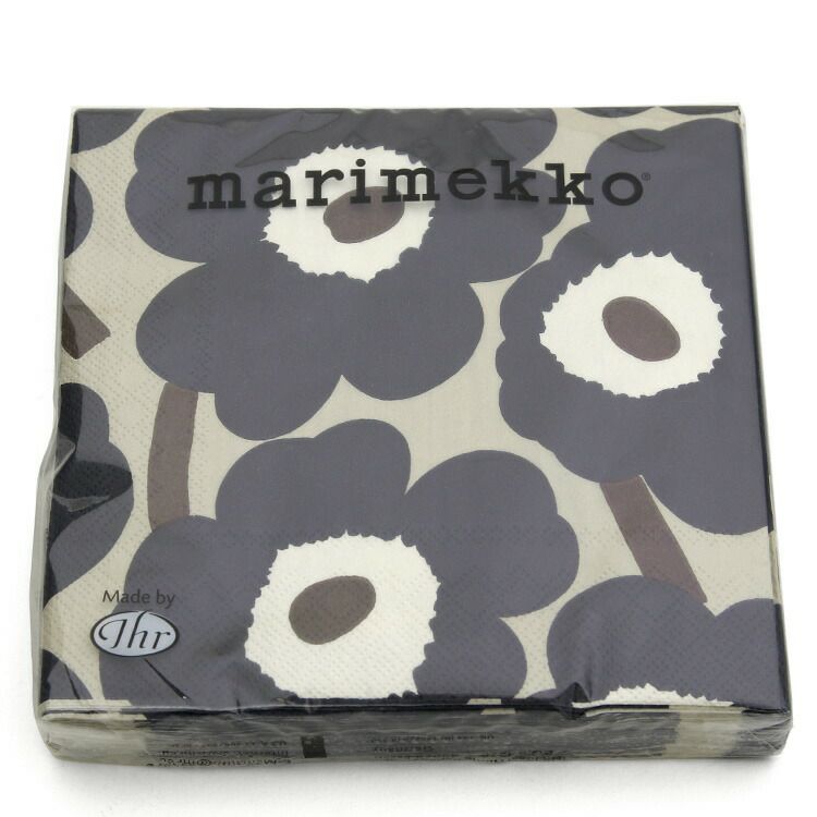 マリメッコ（marimekko） ウニッコ/UNIKKO ペーパーナプキン ブルーリネン