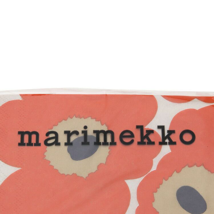 マリメッコ（marimekko） ウニッコ/UNIKKO ペーパーナプキン クリームレッド