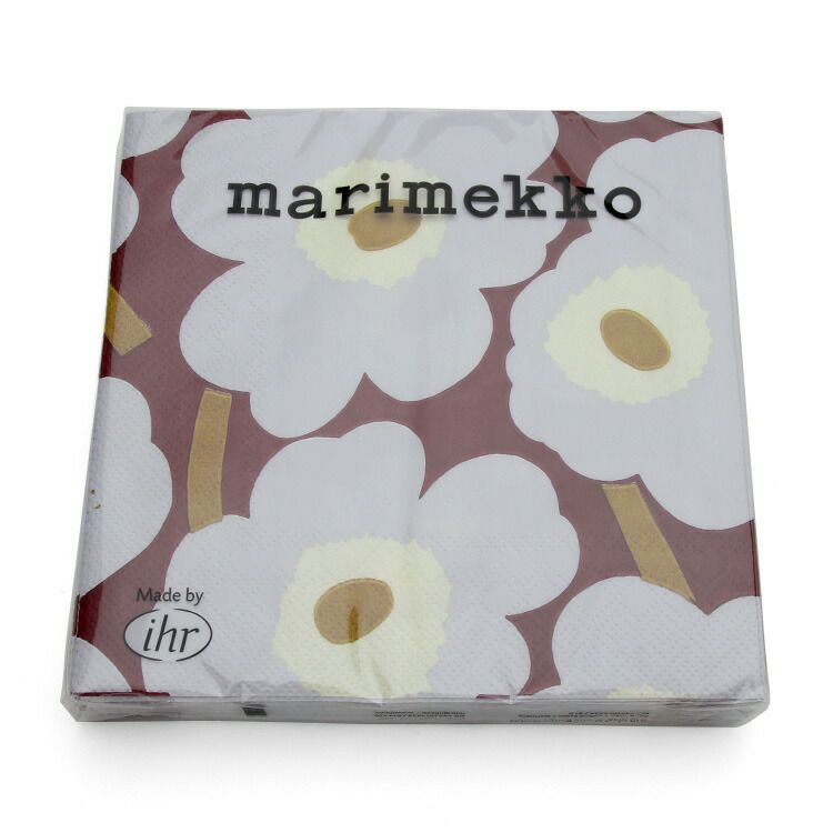 マリメッコ（marimekko） ウニッコ/UNIKKO ペーパーナプキン ボルドー