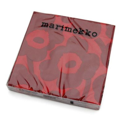 マリメッコ（marimekko） ウニッコ/UNIKKO ペーパーナプキン レッドレッド