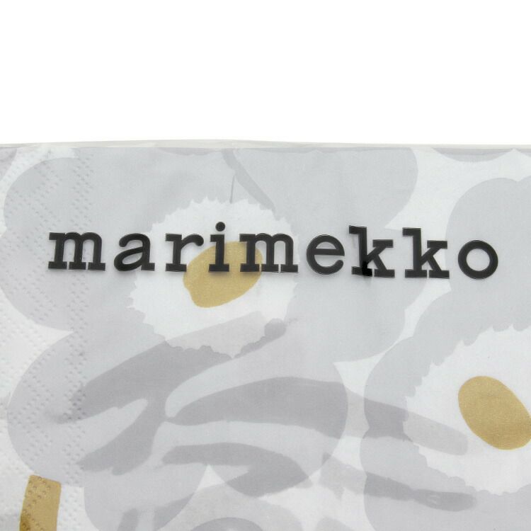 マリメッコ（marimekko） ウニッコ/UNIKKO ペーパーナプキン ホワイトシルバー