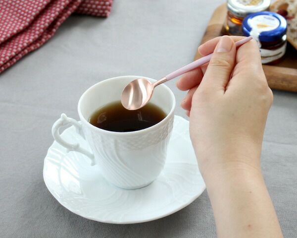 クチポール（Cutipol） ゴア/GOA コーヒー/ティー スプーン ピンクマットローズゴールド