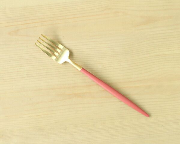クチポール（Cutipol） ゴア/GOA デザートフォーク レッドマットゴールド