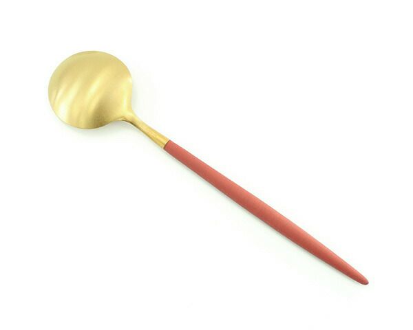 クチポール（Cutipol） ゴア/GOA デザートスプーン レッドマットゴールド