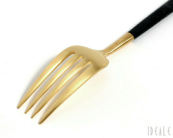 クチポール（Cutipol） ゴア/GOA デザートフォーク ブラックマットゴールド