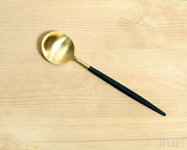 クチポール（Cutipol） ゴア/GOA デザートスプーン ブラックマットゴールド