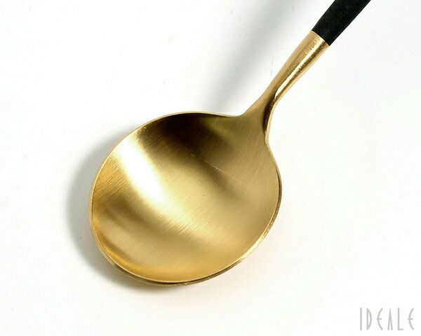 クチポール（Cutipol） ゴア/GOA デザートスプーン ブラックマットゴールド