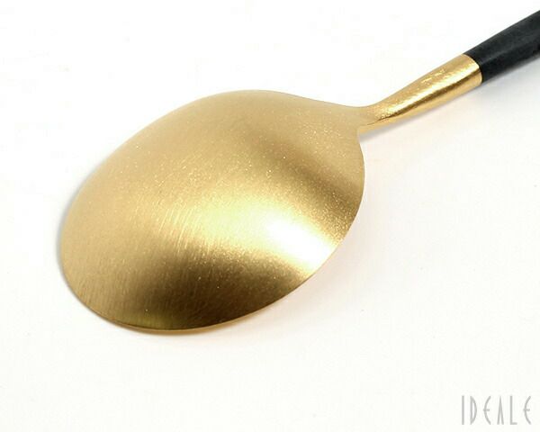 クチポール（Cutipol） ゴア/GOA デザートスプーン ブラックマットゴールド