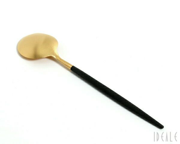 クチポール（Cutipol） ゴア/GOA デザートスプーン ブラックマットゴールド