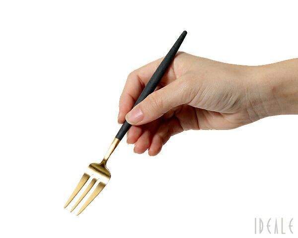 クチポール（Cutipol） ゴア/GOA ケーキフォーク ブラックマットゴールド