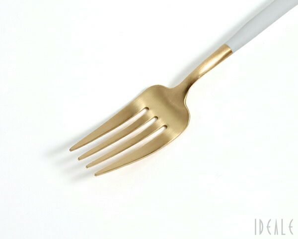 クチポール（Cutipol） ゴア/GOA ディナーフォーク ホワイトマットゴールド