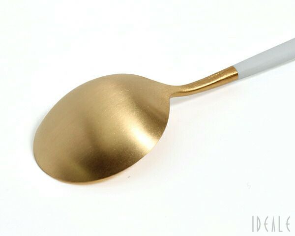 クチポール（Cutipol） ゴア/GOA ディナースプーン ホワイトマットゴールド