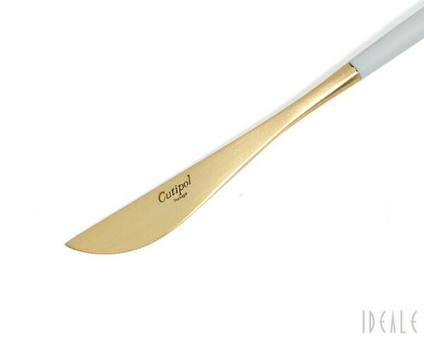 クチポール（Cutipol） ゴア/GOA デザートナイフ ホワイトマットゴールド