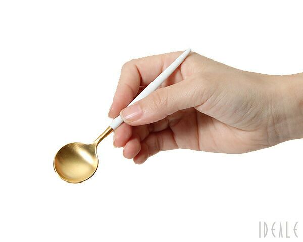 クチポール（Cutipol） ゴア/GOA コーヒー/ティースプーン ホワイトマットゴールド