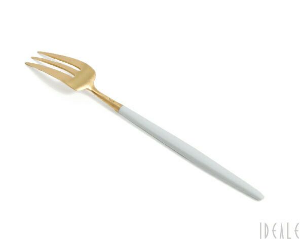 クチポール（Cutipol） ゴア/GOA ケーキフォーク ホワイトマットゴールド