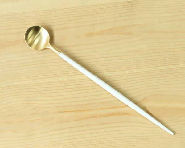 クチポール（Cutipol） ゴア/GOA ロングドリンクスプーン ホワイトマットゴールド