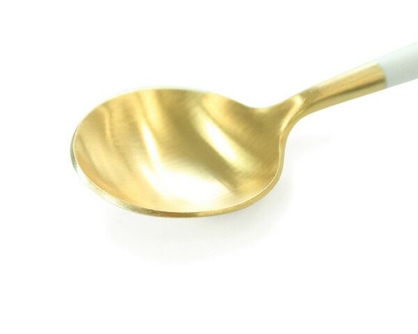 クチポール（Cutipol） ゴア/GOA ロングドリンクスプーン ホワイトマットゴールド
