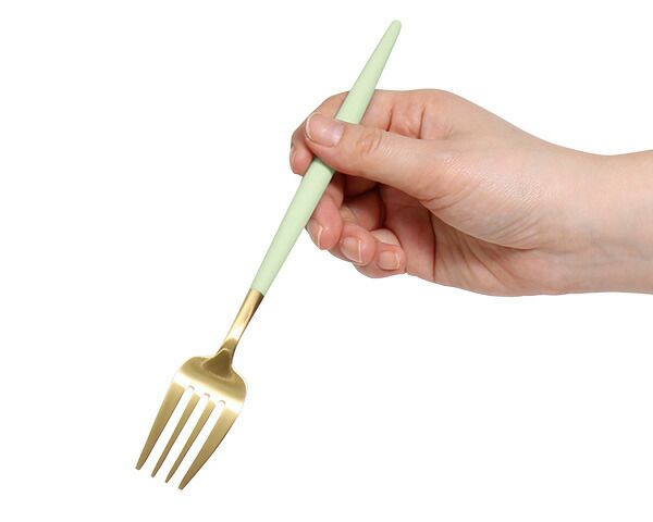 クチポール（Cutipol） ゴア/GOA ディナーフォーク セラドンマットゴールド