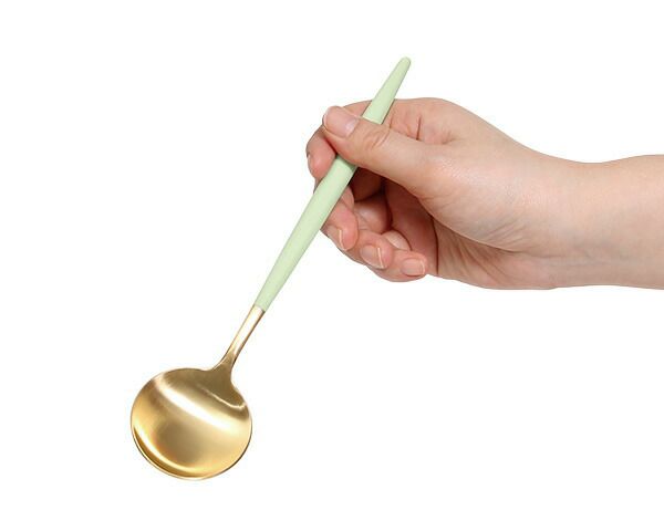 クチポール（Cutipol） ゴア/GOA ディナースプーン セラドンマットゴールド